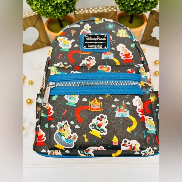 Loungefly Disney Parks Disneyland Ride all over IconMini Backpack